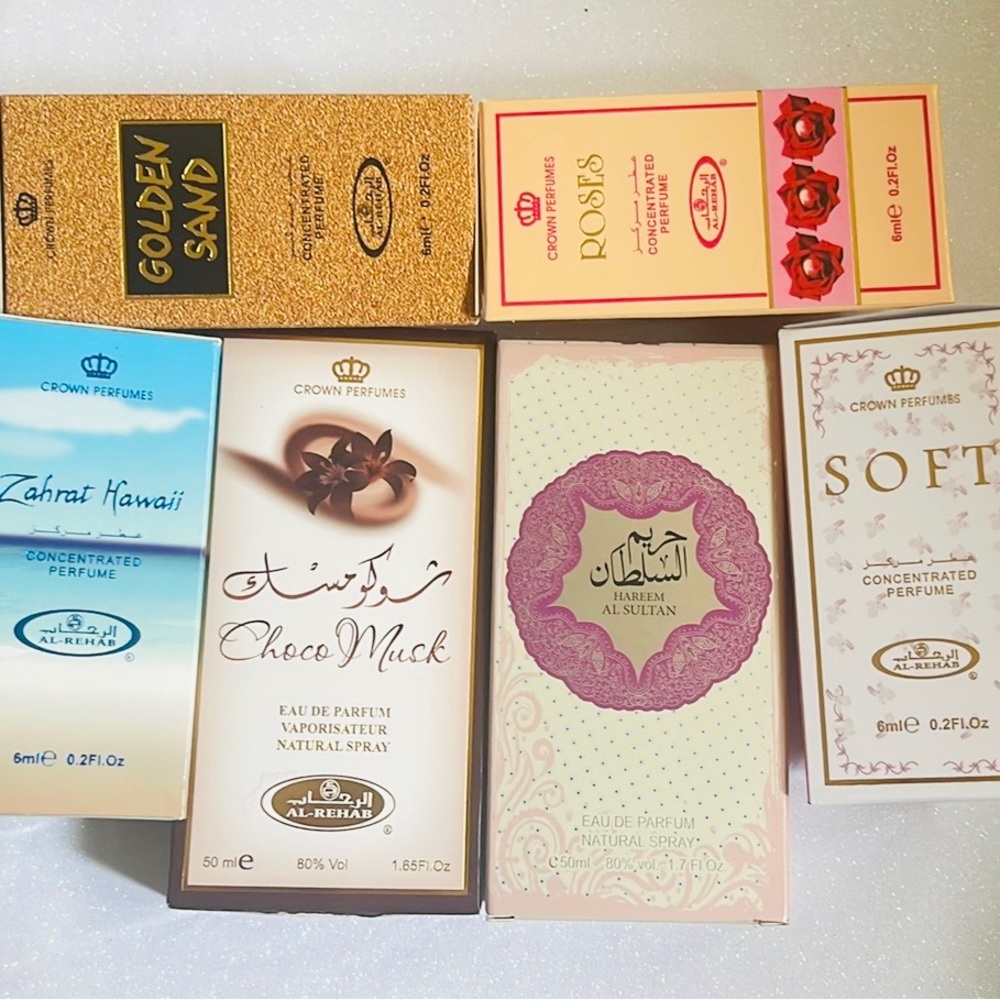 Arab Perfume Oils and Spray Bundle of 6